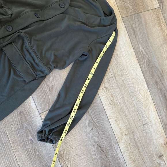 Old Navy Forest Dark Green Button Dress - Picture 4 of 5